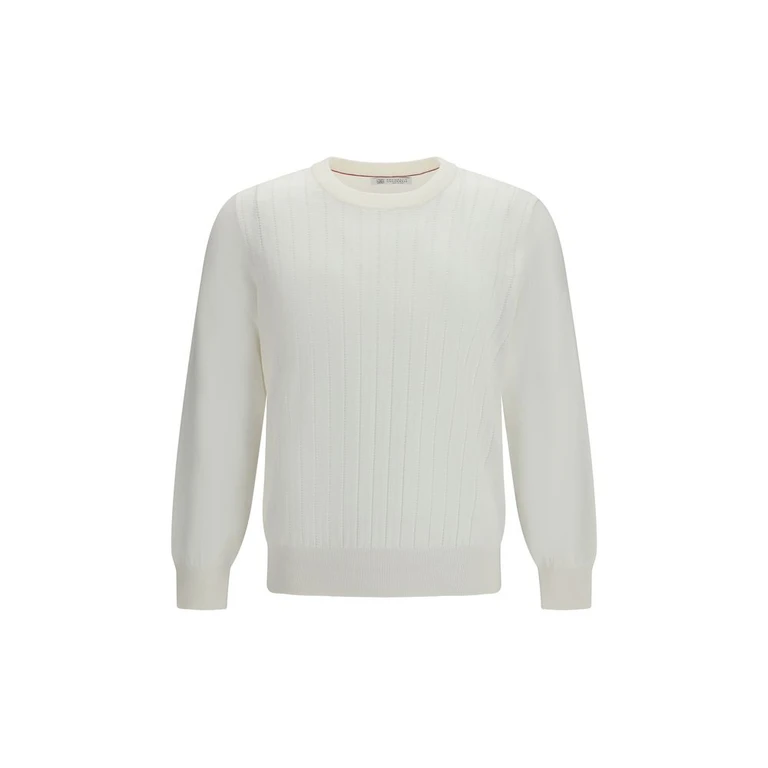Brunello Cucinelli White Cotton Sweatshirt Clothing - Men