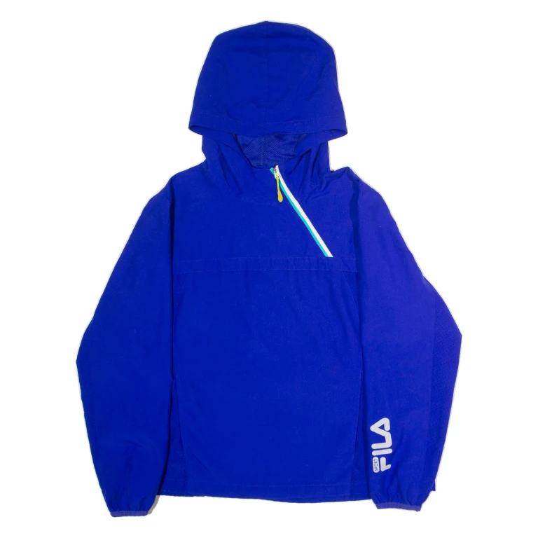FILA Womens Pullover Jacket Blue Hooded L