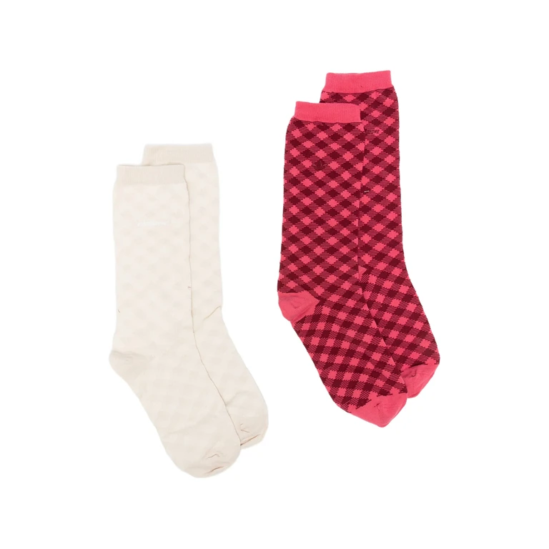 Adidas X Wales Bonner X Adidas Check-pattern Logo-embroidered Socks (set Of Two)