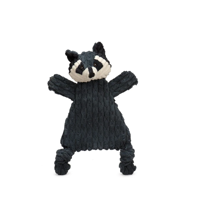Reggie Raccoon HuggleFlatties Durable Plush Dog Toy