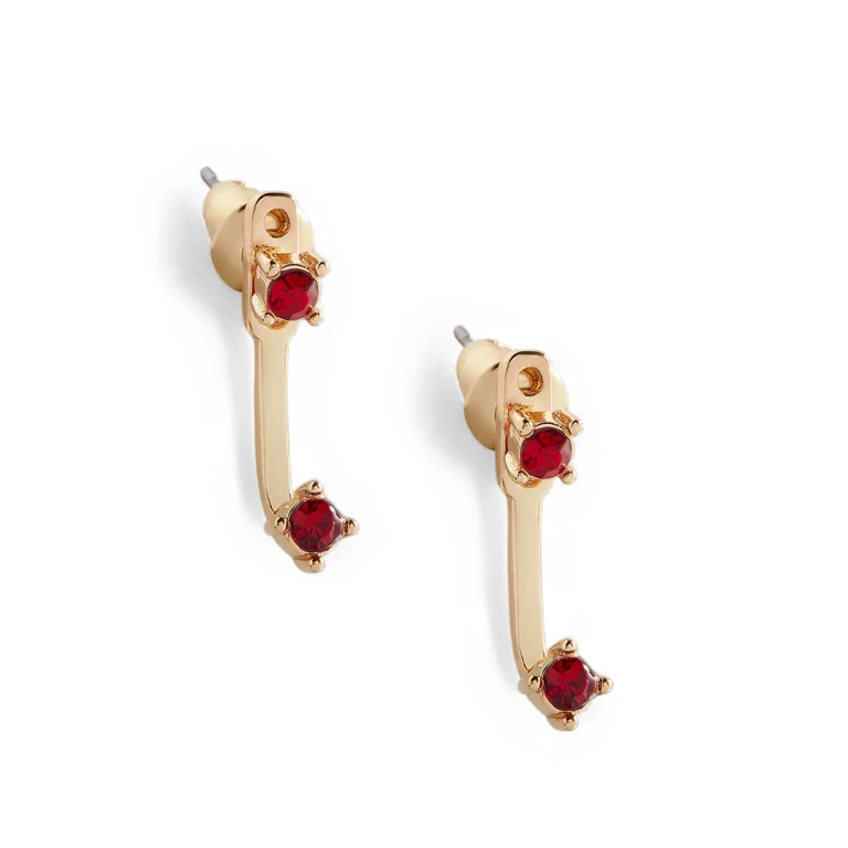 Birthstone Drop Ear Jacket Earrings