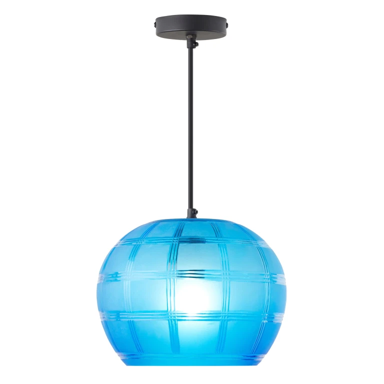 Hanging Lamp - Blue & Black