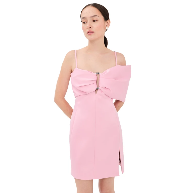Marc Jacobs Satin Pop J Marc Bow Dress Ribbon Pink 0