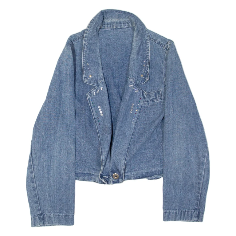 Western Inspired Womens Denim Jacket Blue M