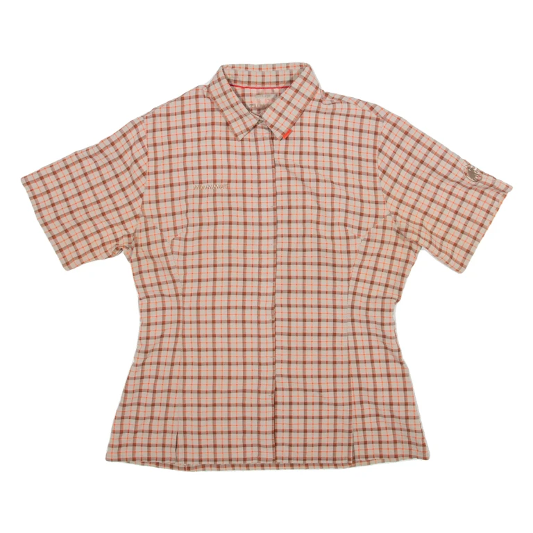 MAMMUT Womens Shirt Orange Check L
