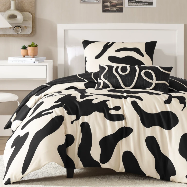 BebeTeen Ebony and Ivory Reversible Comforter Set