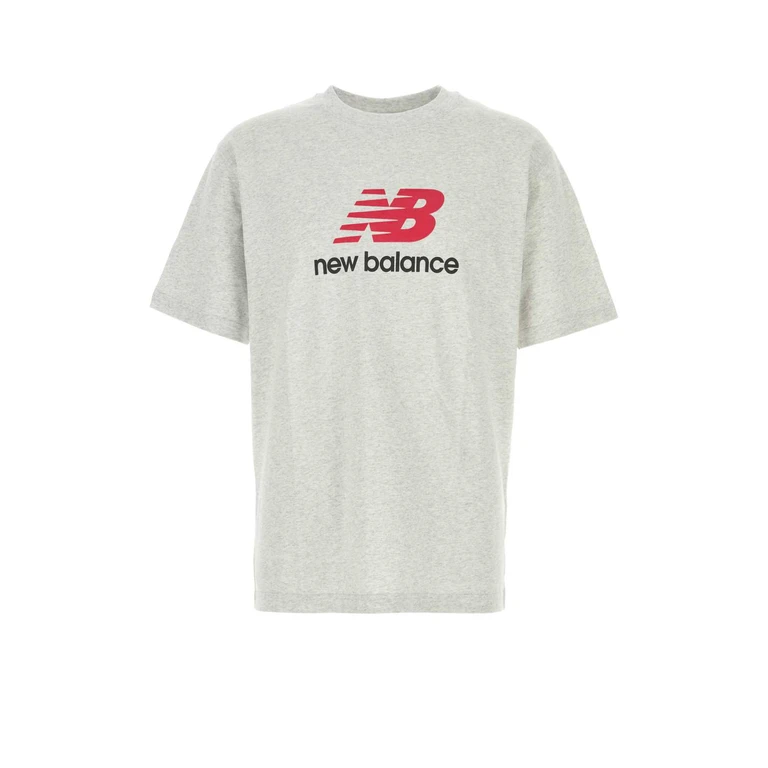 New Balance Melange Grey Cotton T-Shirt Ashheather Exterior - Men
