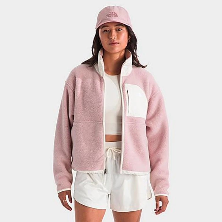 The North Face Women's Yumiori Off Peak Full-Zip Jacket in Metal Pink/White Dune Size: XS