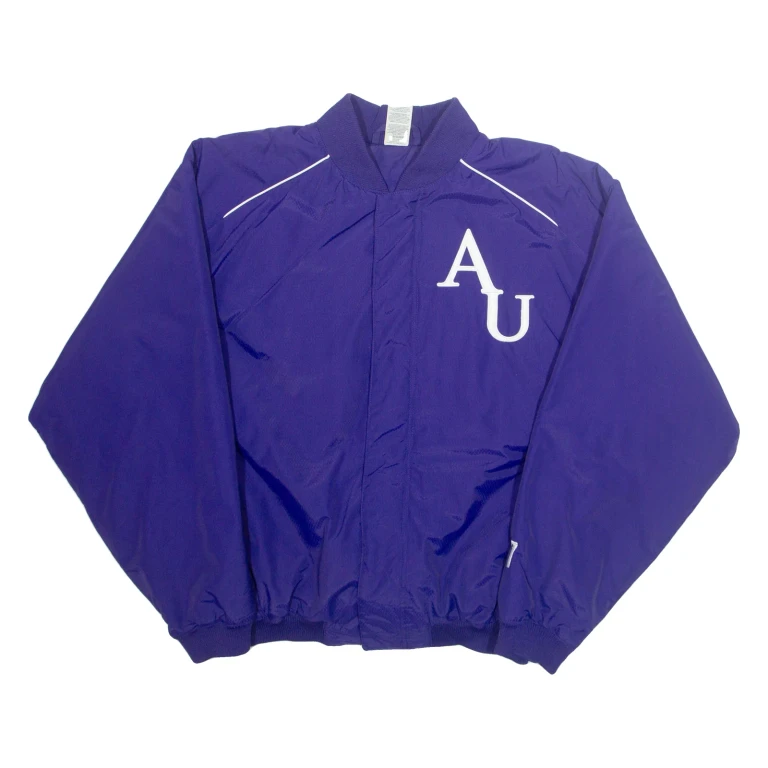 RUSSELL ATHLETIC Mens Jacket Purple Nylon XL