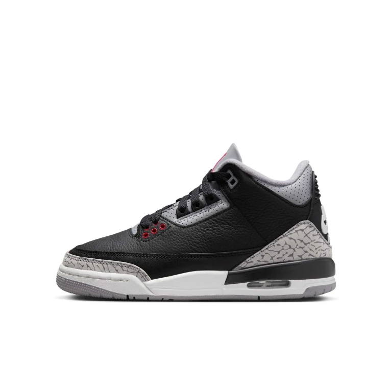 Grade School Retro 3 "Black Cement" Sneakers