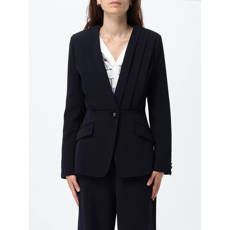 Single-Breasted Virgin Wool Slim Fit Blazer for Women (2621046021600018)