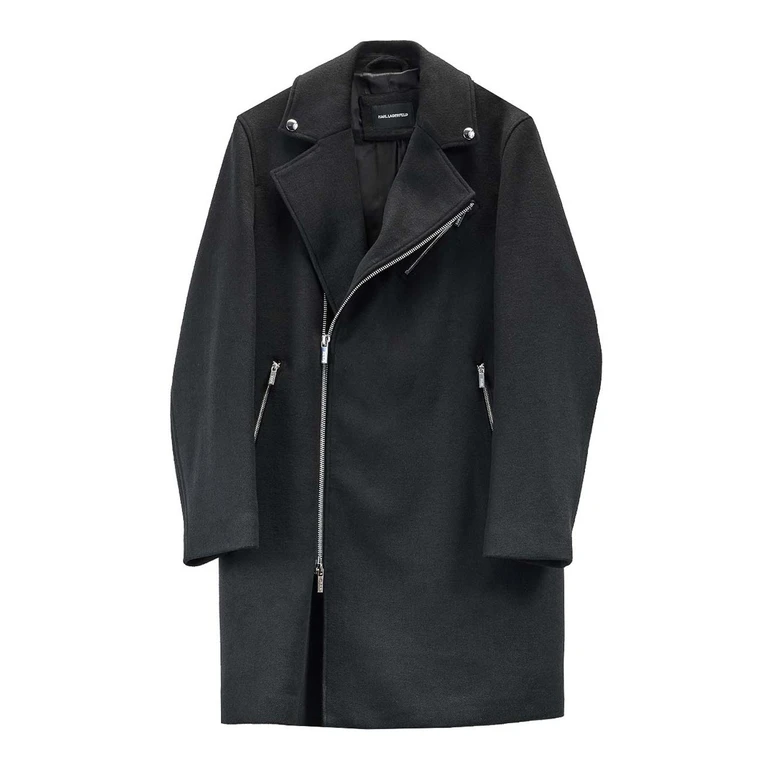 Karl Lagerfeld Manteau Au Genou - Noir (455015554751990)