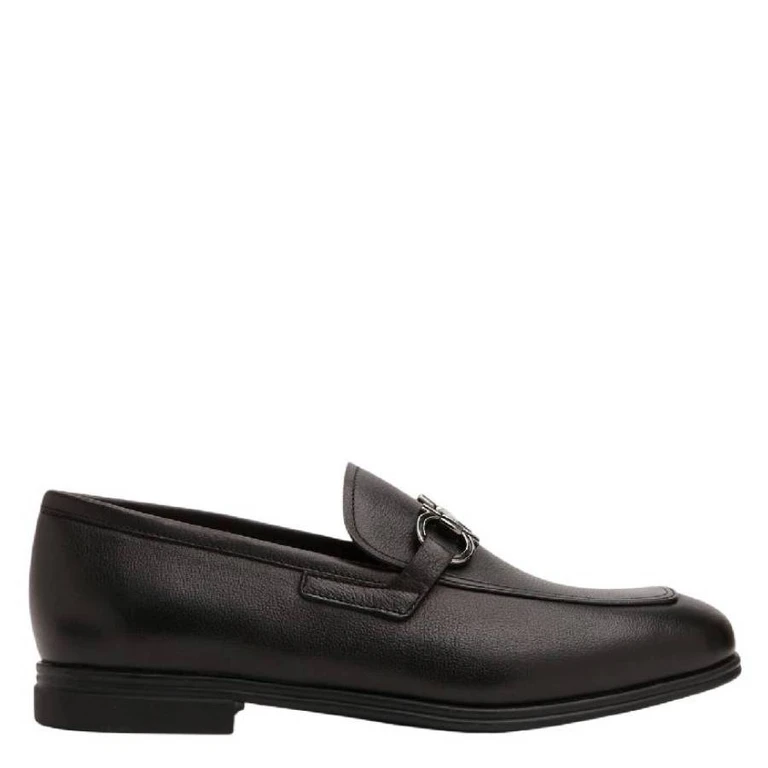 Ferragamo Gancini Ornament Leather Moccasin, Size 9 EE
