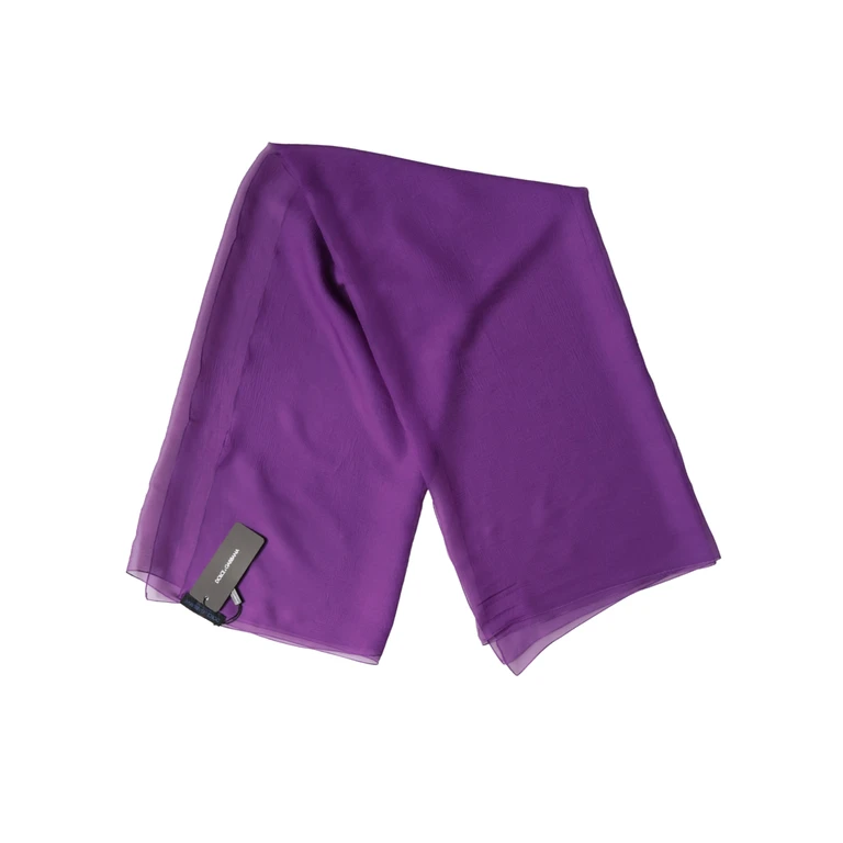 Dolce & Gabbana Purple Silk Neck Wrap Shawl Foulard 134cm X 131cm Scarf - Women