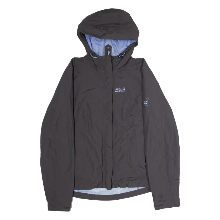 JACK WOLFSKIN Womens Rain Jacket Grey UK 10