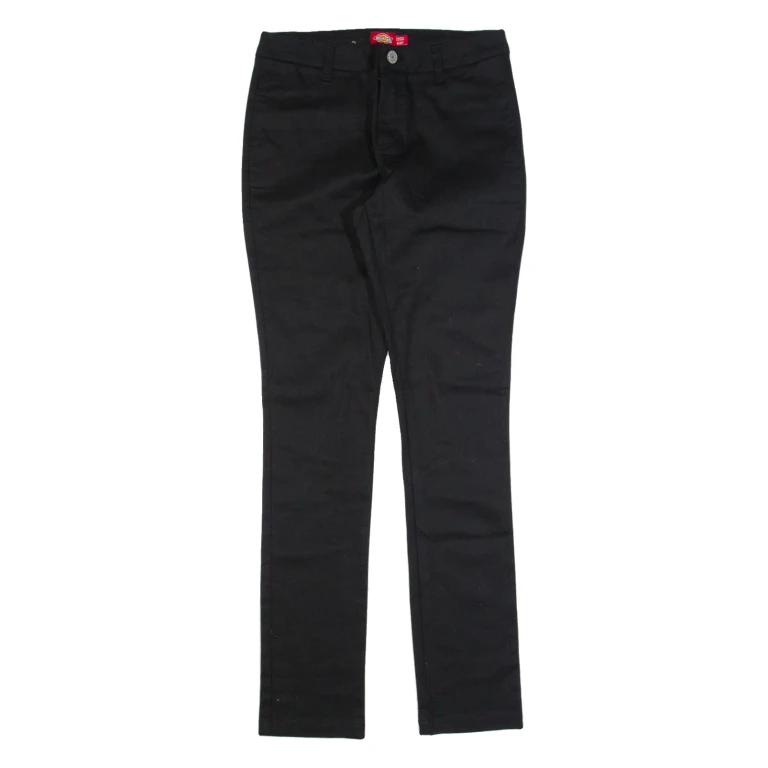 DICKIES Workwear Womens Trousers Black Slim Skinny W27 L32