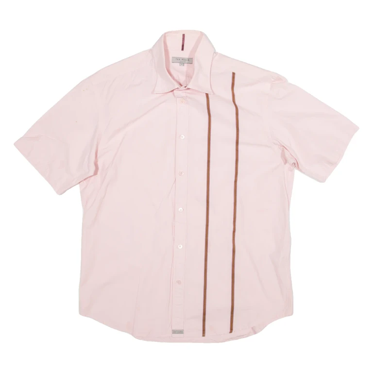 TED BAKER Mens Shirt Pink Striped L