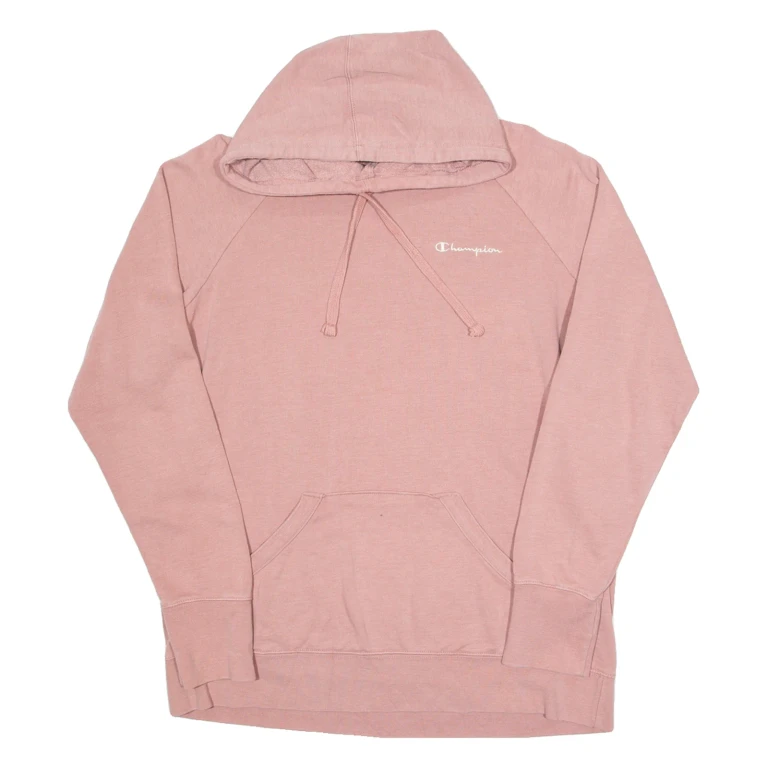 CHAMPION Womens Pink Hoodie L