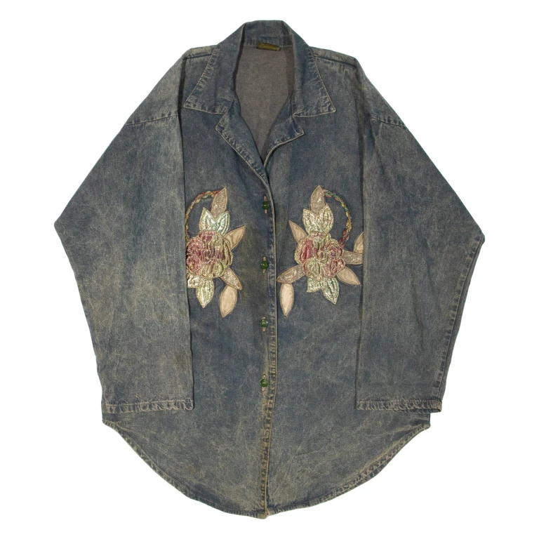 Womens Jacket Grey Floral L