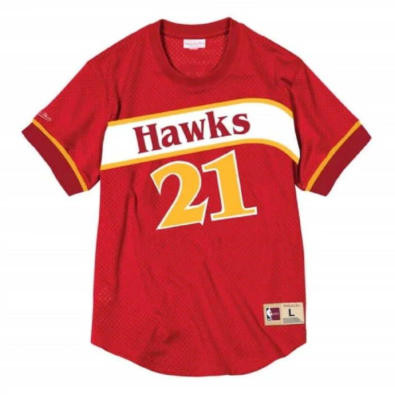 Men's NBA Mesh Name & Number Crew Neck Dominique Wilkins Hawks
