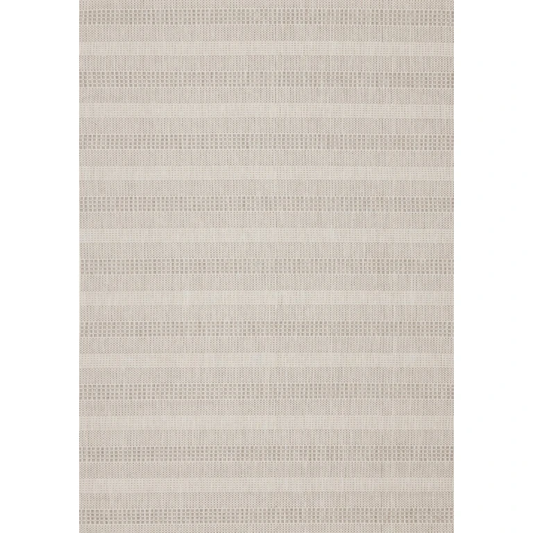 Canopy 6 x 9 Beige Striped Outdoor Area Rug
