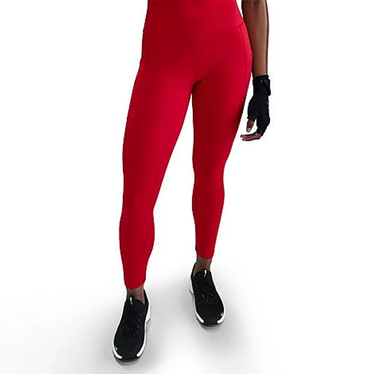 Nike Women's One Dri-FIT High-Rise 7/8 Training Tights in University Red/Black Size: XXS