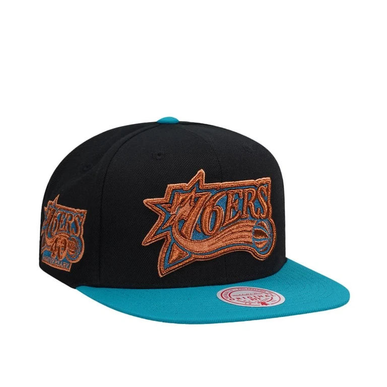 Men's NBA Make Cents Snapback Hwc 76Ers Black-Teal