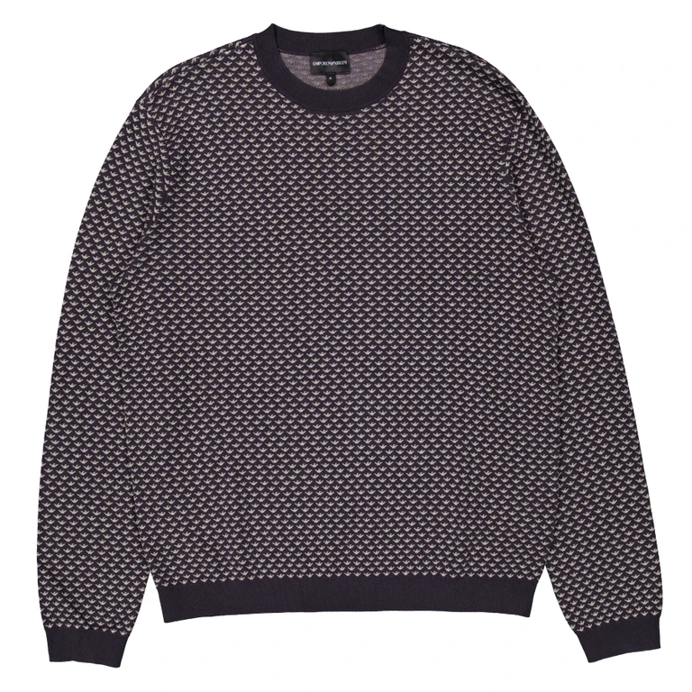 Emporio Armani Long Sleeve Wool Blend Sweater