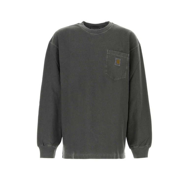 Carhartt Wip Sage Green Cotton L-S Loose Pocket T-Shirt Shadygreengarmentdyed Exterior: Organic - Men