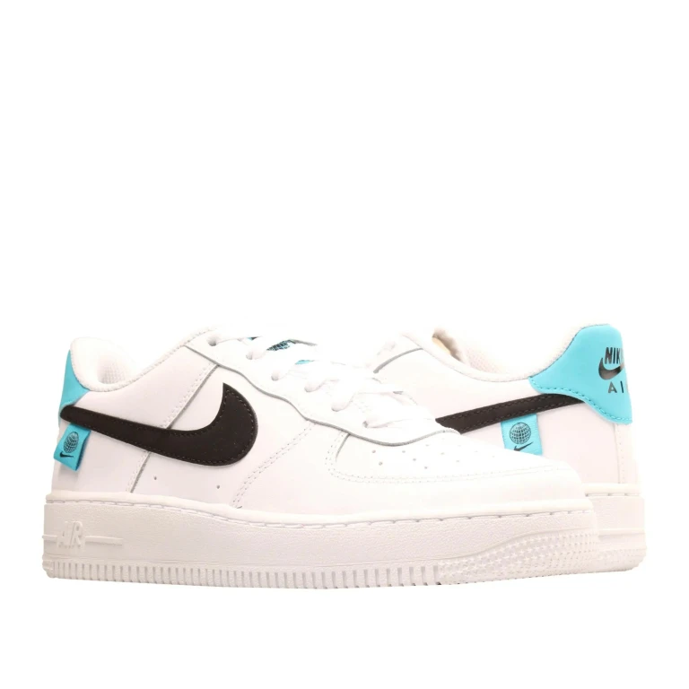 Air Force 1 WW Big Kids Basketball Shoes White/Black-Blue Fury