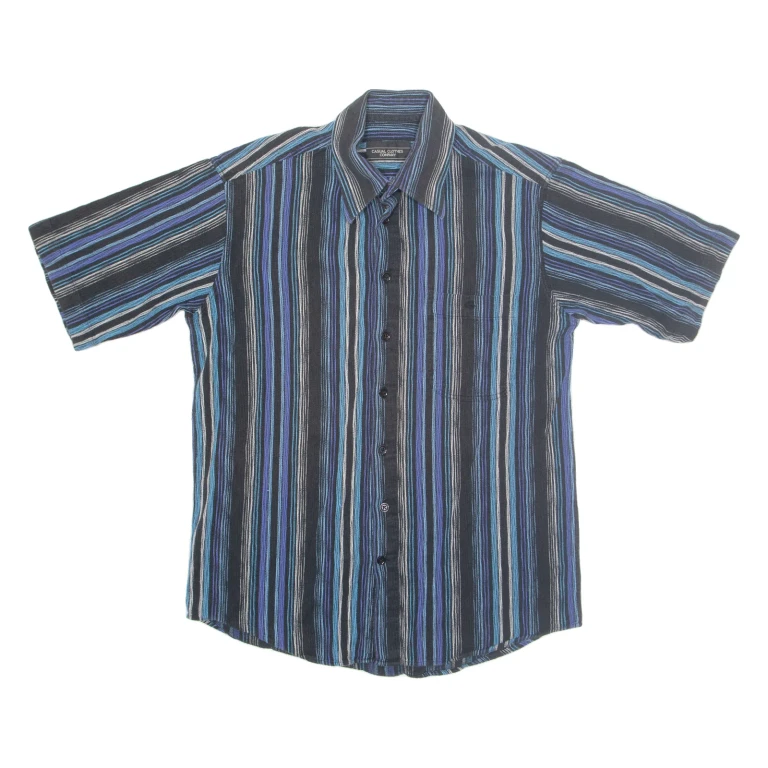 CASUAL CLOTHES COMPANY Mens Shirt Black Striped L