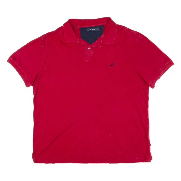 NAUTICA Mens Polo Shirt Red XL