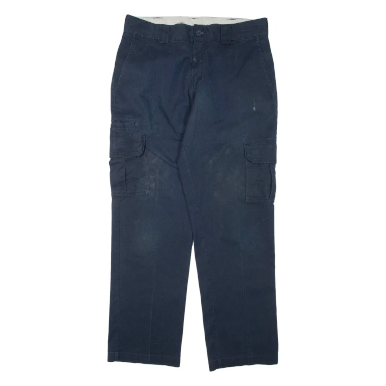 DICKIES Mens Trousers Blue Regular Straight W32 L32