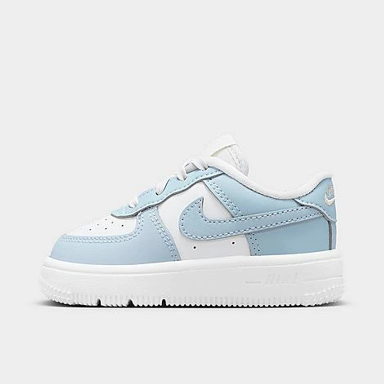 Nike Kids Toddler Force 1 Low Casual Shoes in Platinum Tint/Alabaster/White Size: 2.0