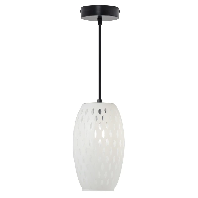 Mira Glam White and Clear Glass Globe Shade Pendant