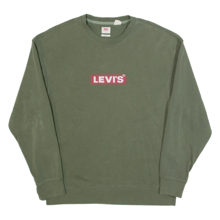 LEVI'S Relaxed Mens Sweatshirt Green S