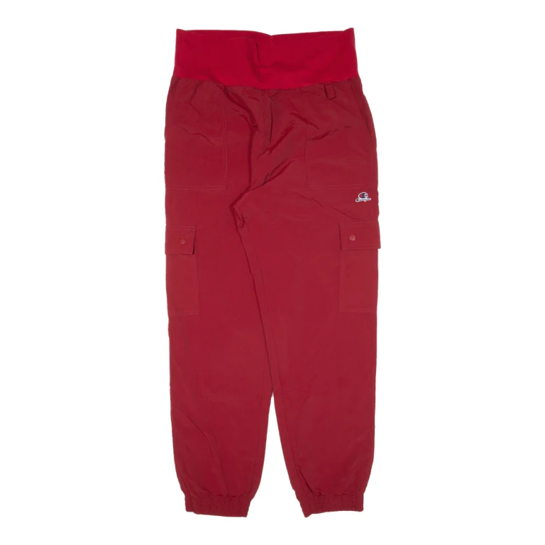 CHAMPION Cargo Womens Track Pants Red Tapered XL W32 L29