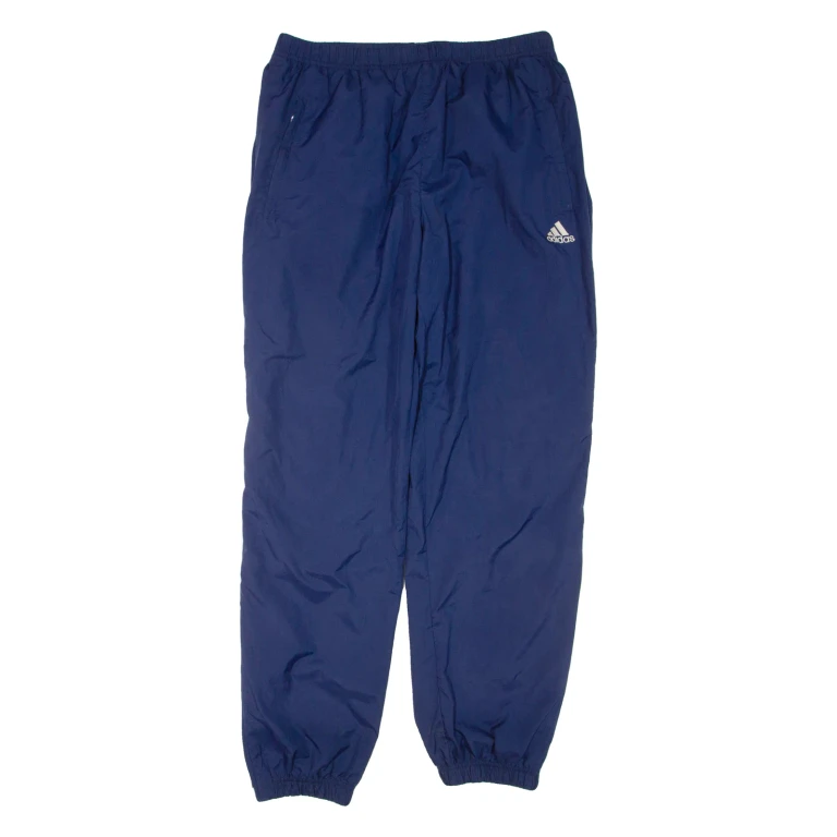ADIDAS Mens Track Pants Blue Tapered L W32 L32