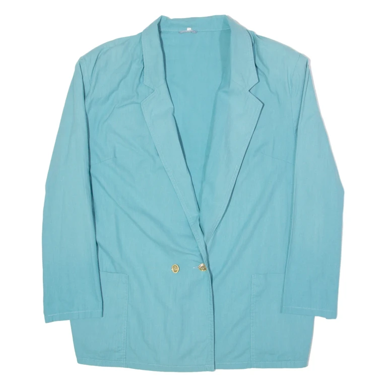 Womens Blazer Jacket Green 90s UK 20