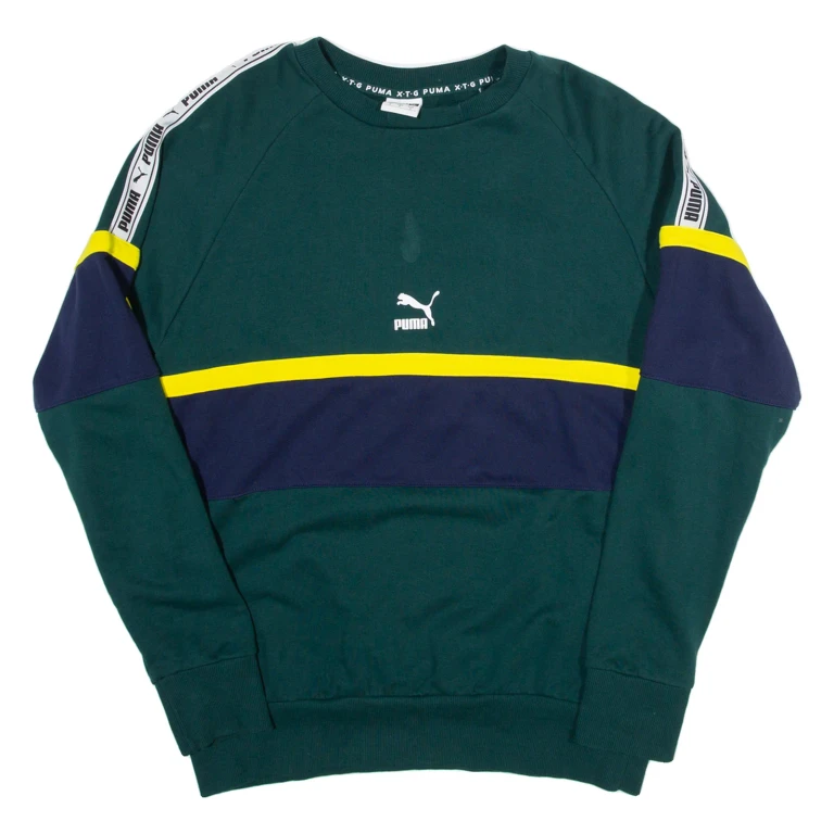 PUMA Mens Sweatshirt Green S