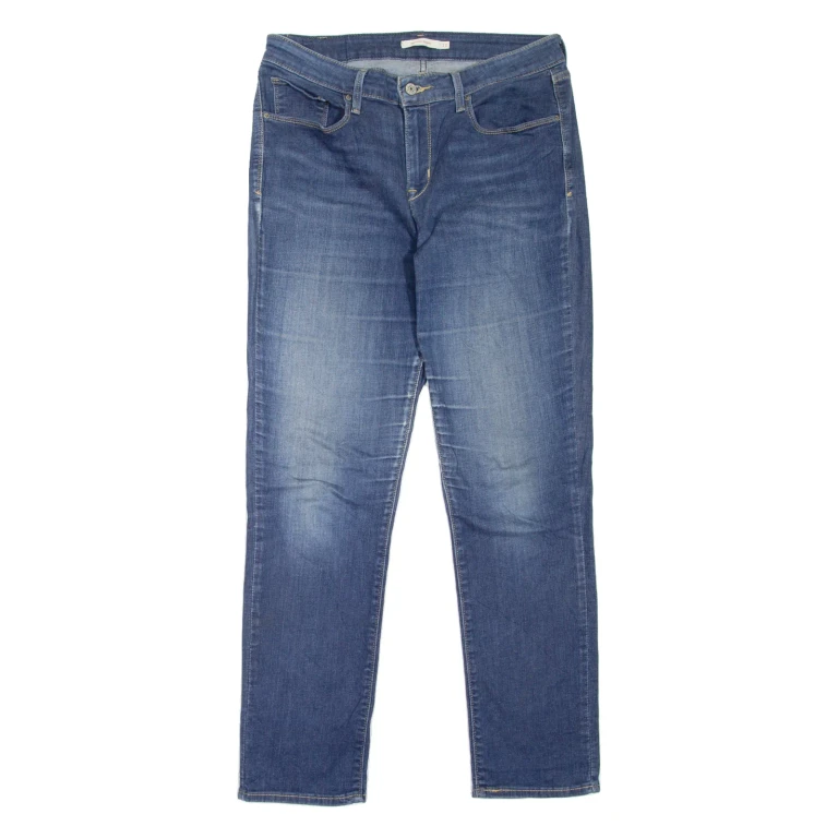 LEVI'S Mid Rise Womens Jeans Blue Slim Skinny Stone Wash W31 L30