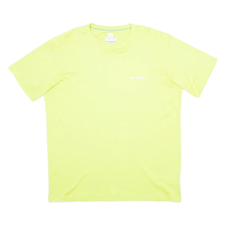 COLUMBIA Mens T-Shirt Green 2XL