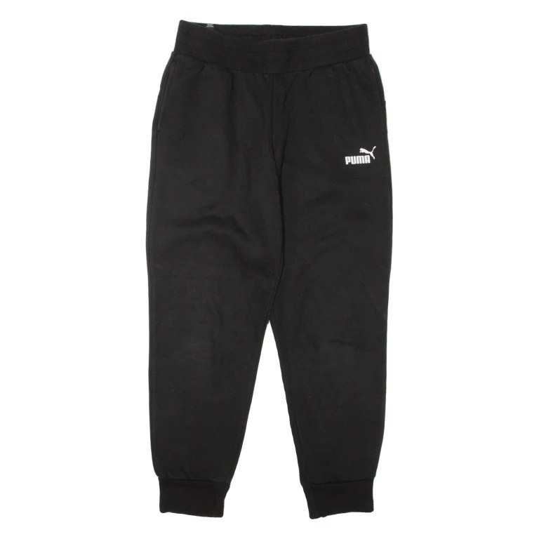 PUMA Mens Joggers Black Tapered S W28 L27