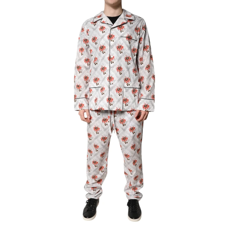 Dolce & Gabbana Multicolor Floral Print Cotton Pajama Set Sleepwear Clothing - Men