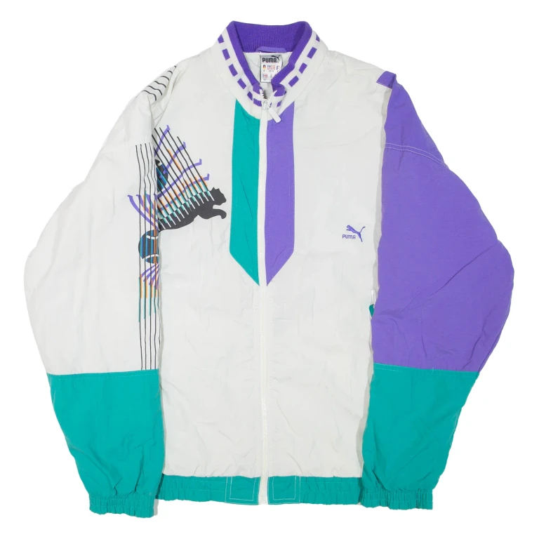 PUMA Mens Track Jacket White Colourblock L