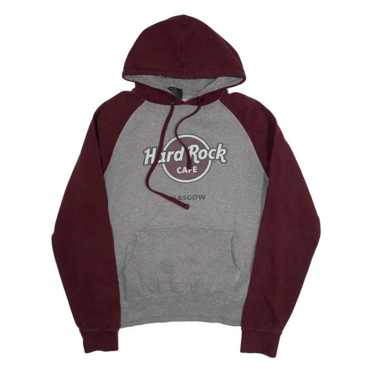 HARD ROCK CAFE Glasgow Womens Grey Hoodie M
