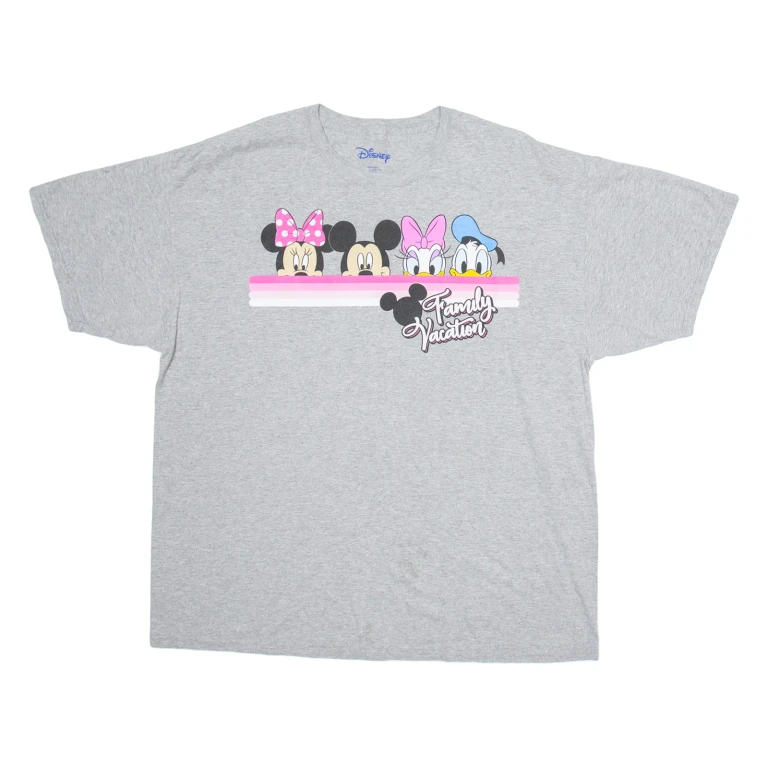 DISNEY Family Vacation Womens T-Shirt Grey XL