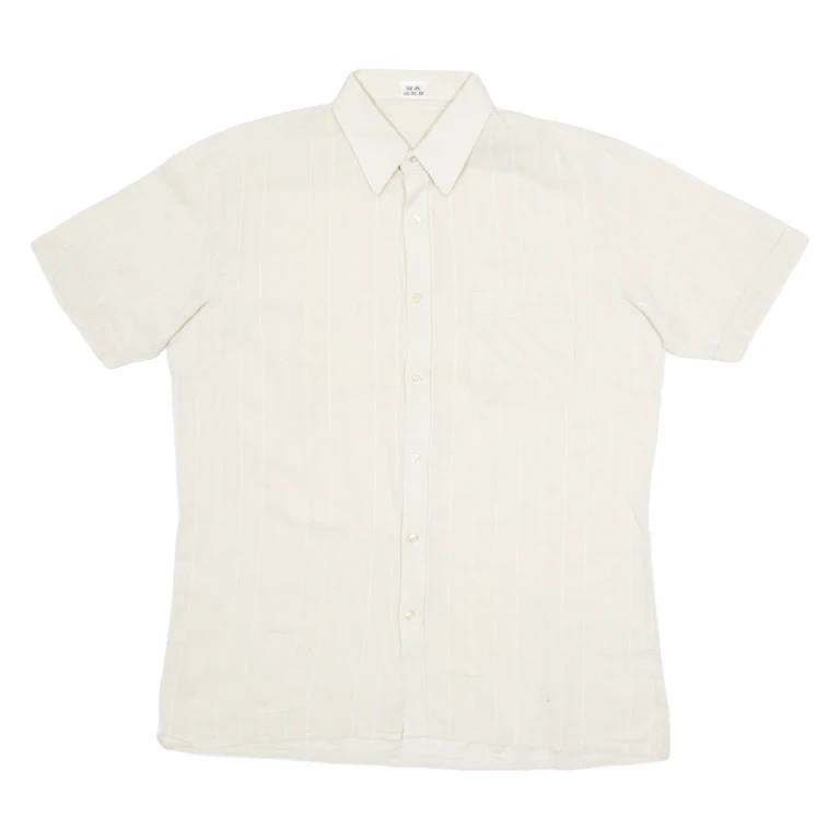 Mens Shirt Brown Striped M