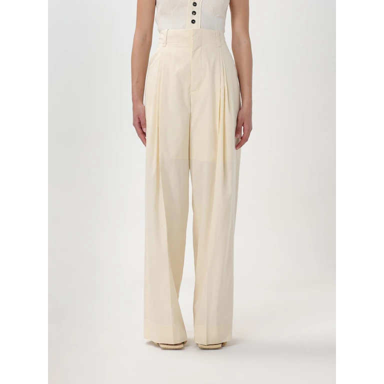 BOTTEGA VENETA Pants Woman color Yellow Cream (771675V3YS07098)