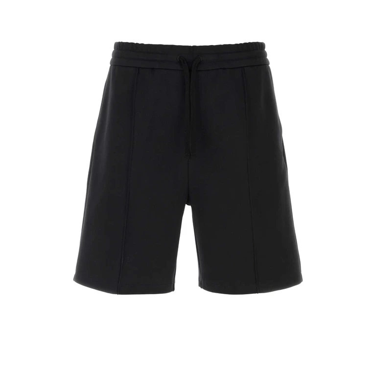 Valentino Garavani Black Jersey Bermuda Shorts Nero Copl - Men